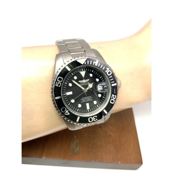 Invicta Men's Watch 0420 Pro Diver Automatic Titanium Black Dial Date 45mm USED - Picture 12 of 15